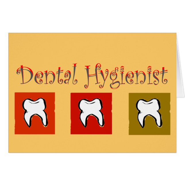 Dental Hygienist Gifts, 3 Teth Design (Voorkant Horizontaal)