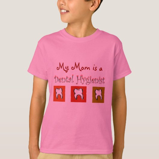 Dental Hygienist Gifts, 3 Teth Design T-shirt (Voorkant)