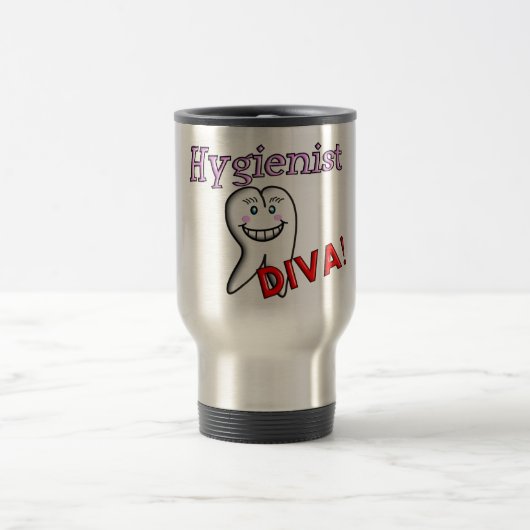 Dental Hygienist Gifts "Hygienist DIVA!" Reisbeker (Center)