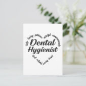 Dental Hygienist Heart Word Cloud Feestdagenkaart (Staand voorkant)