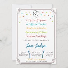 Dental Hygienist Pensioen Celebration uitnodiging