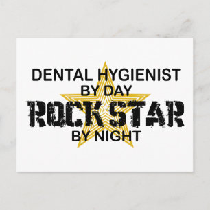 Dental Hygienist Rock Star Briefkaart