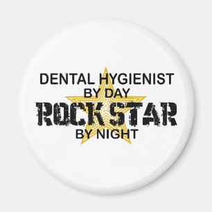 Dental Hygienist Rock Star Magneet