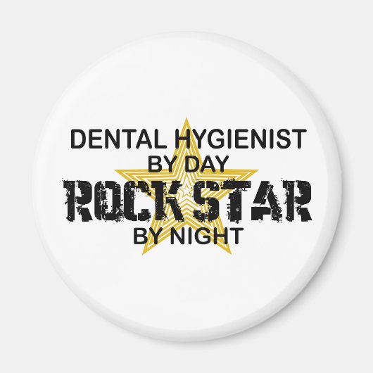 Dental Hygienist Rock Star Magneet (Voorkant)