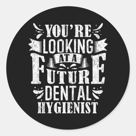 Dental Hygienist Ronde Sticker (Voorkant)