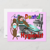 Dental Hygienist Sock Monkey-cadeautjes Briefkaart (Voorkant / Achterkant)
