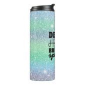 Dental Hygienist Sparkle Rainbow Glitter Green Thermosbeker (Gedraaid links)