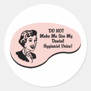 Dental Hygienist Voice Ronde Sticker