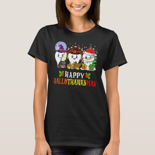 Dental Hygienists Halloween Thanksgiving Xmas Hall T-shirt (Voorkant)