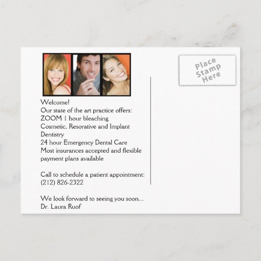 Dental Intro Briefkaart (Achterkant)