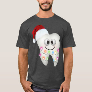 Dental kerstfeest Funny Dental Hygienist Santa Hat T-shirt
