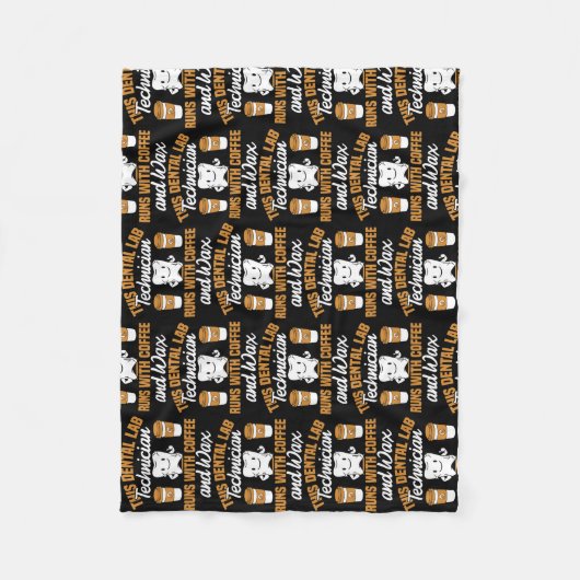 Dental Lab Technician Coffee and Wax Dentist Tech Fleece Deken (Voorkant)