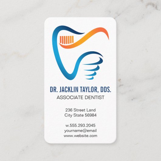 Dental Logo | Dentistry Professional Visitekaartje (Voorkant)