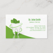 Dental Medical Mint Leaf Tooth - Benoeming Afsprakenkaartje (Voorkant)