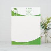 Dental Medical Mint Leaf Tooth - Letterhead Gepersonaliseerd Briefhoofd (Staand voorkant)