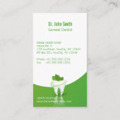 Dental Medical Mint Leaf Tooth - Visitekaartje (Achterkant)
