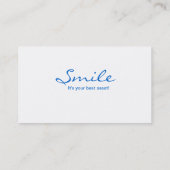 Dental Molar Heart Logo Blue 2 Visitekaartje (Achterkant)