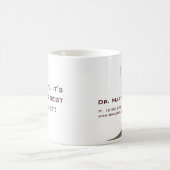 Dental Molar Tooth Logo Coffee Mok Beige Curve (Center)