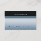 Dental Molar Visitekaartje Blue Metallic Afsprakenkaartje (Achterkant)