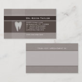 Dental Molar Visitekaartje Denim brown stripes Afsprakenkaartje (Voorkant / Achterkant)