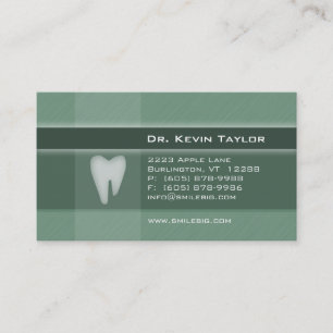 Dental Molar Visitekaartje Denim green stripes Afsprakenkaartje