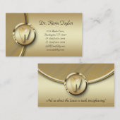 Dental Molar Visitekaartje Gold Metal (Voorkant / Achterkant)