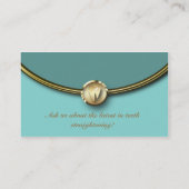 Dental Molar Visitekaartje Gold Metal Blue (Achterkant)