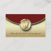 Dental Molar Visitekaartje Gold Metal Red (Achterkant)