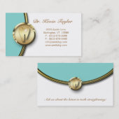 Dental Molar Visitekaartje Gold White Blue (Voorkant / Achterkant)