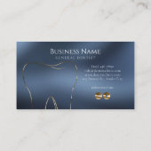 Dental Navy & Goud Visitekaartje Ontwerp (Achterkant)