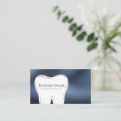 Dental Navy & Goud Visitekaartje Ontwerp (Staand voorkant)