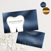 Dental Navy & Goud Visitekaartje Ontwerp
