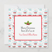 Dental Office Flat Vakantie Kaart (Achterkant)