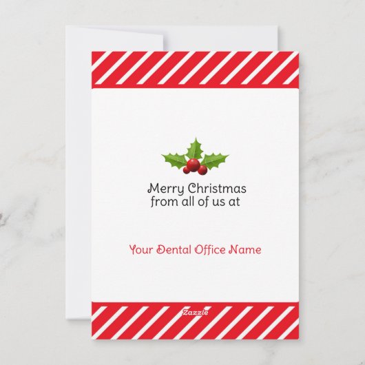 Dental Office Flat Vakantie Kaart (Achterkant)