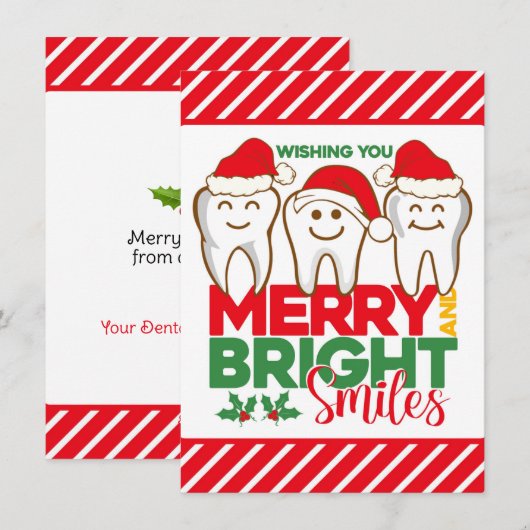 Dental Office Flat Vakantie Kaart (Voorkant / Achterkant)