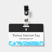 Dental Office Medewerker Damast Badge (Voorzijde met clip)