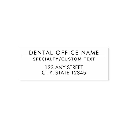 Dental Office Medisch Advocaat Zakelijk Adres Zelfinktende Stempel (Design)