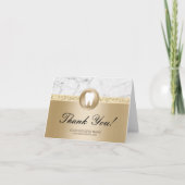 Dental Office Modern Gold Marble Hartelijk dank Bedankkaart (Voorkant)