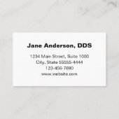 Dental Office Tandarts Afspraak Herinnering Kaart Afsprakenkaartje (Achterkant)