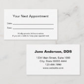 Dental Office Tandarts Afspraak Herinnering Kaart Afsprakenkaartje (Voorkant / Achterkant)