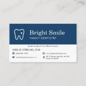Dental Office Tooth Icon Appointment Reminder Visitekaartje (Voorkant)