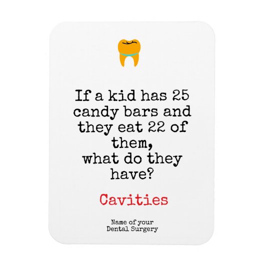 Dental Oral hygiene cavities custom Magneet (Verticaal)