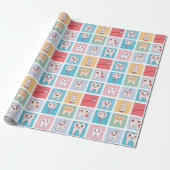 Dental Pattern Wrapping Paper Cadeaupapier (Uitgerold)