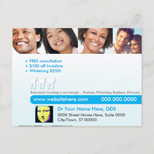 Dental postcard   Sometime brushing is not enough Briefkaart