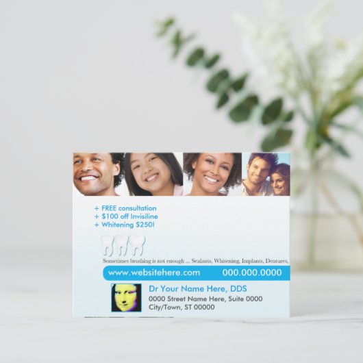 Dental postcard | Sometime brushing is not enough Briefkaart (Staand voorkant)