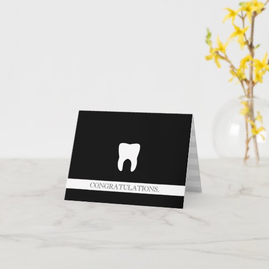 Dental Professional Custom Gefeliciteerd Molar Kaart (Gele Bloem)