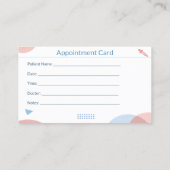 Dental Reminder Cards for Clinic Appointments Afsprakenkaartje (Achterkant)