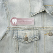 Dental - Roos Gold Marble - Aangepaste naam Label Naamplaatje (In situ)