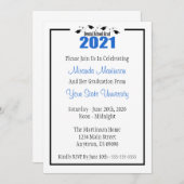 Dental School 2021 Afstuderen Uitnodigen (Blue Pet Kaart (Voorkant / Achterkant)