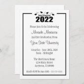 Dental School 2022 Afstuderen Invite (Zwarte Pette Kaart (Voorkant / Achterkant)